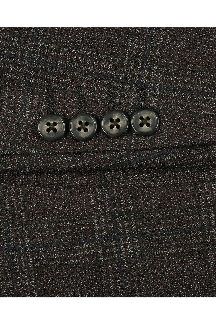 Dark Brown Windowpane Sports Jacket