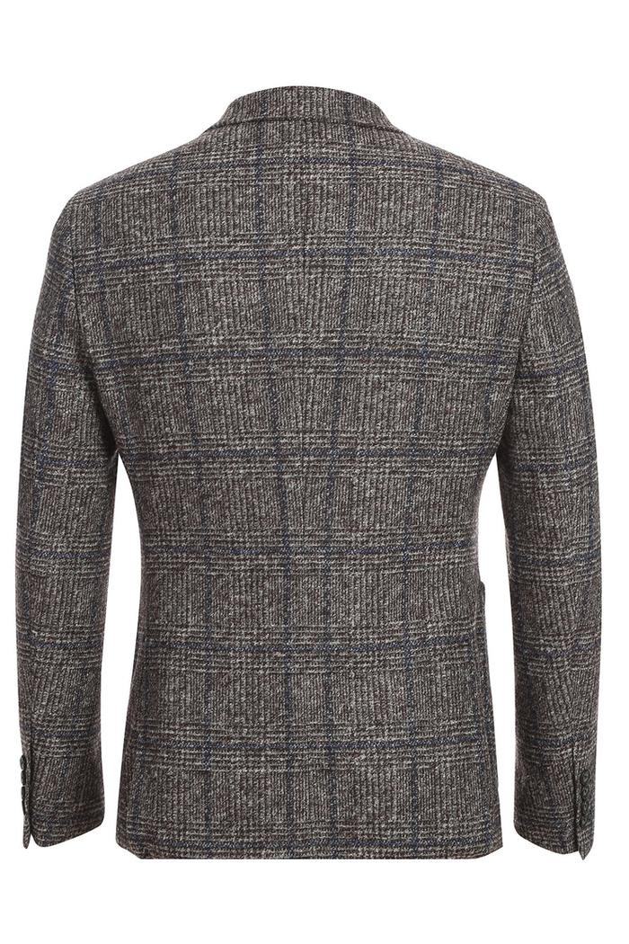 Beige Windowpane Sports Jacket
