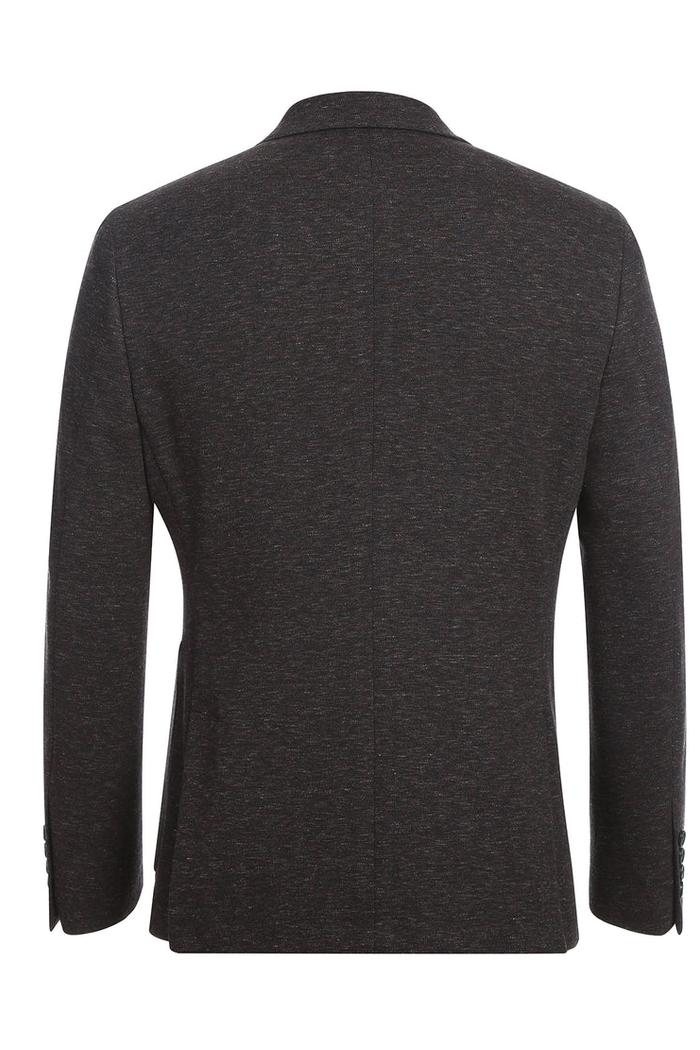 Dark Grey Textured Sports Jacket