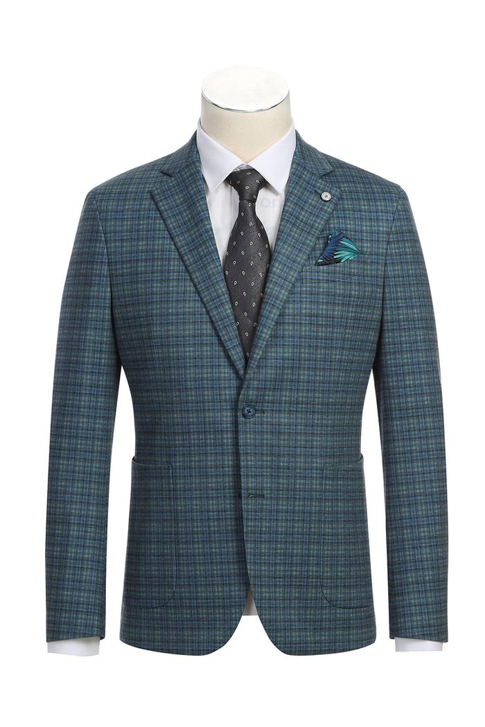 Green Plaid Sports Jacket