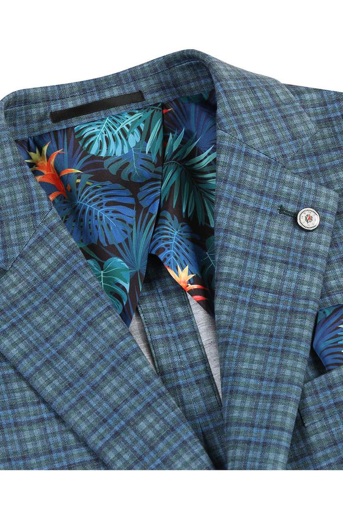 Green Plaid Sports Jacket