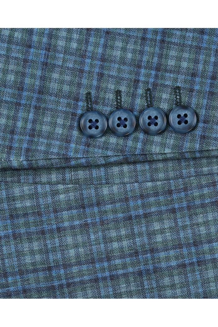 Green Plaid Sports Jacket