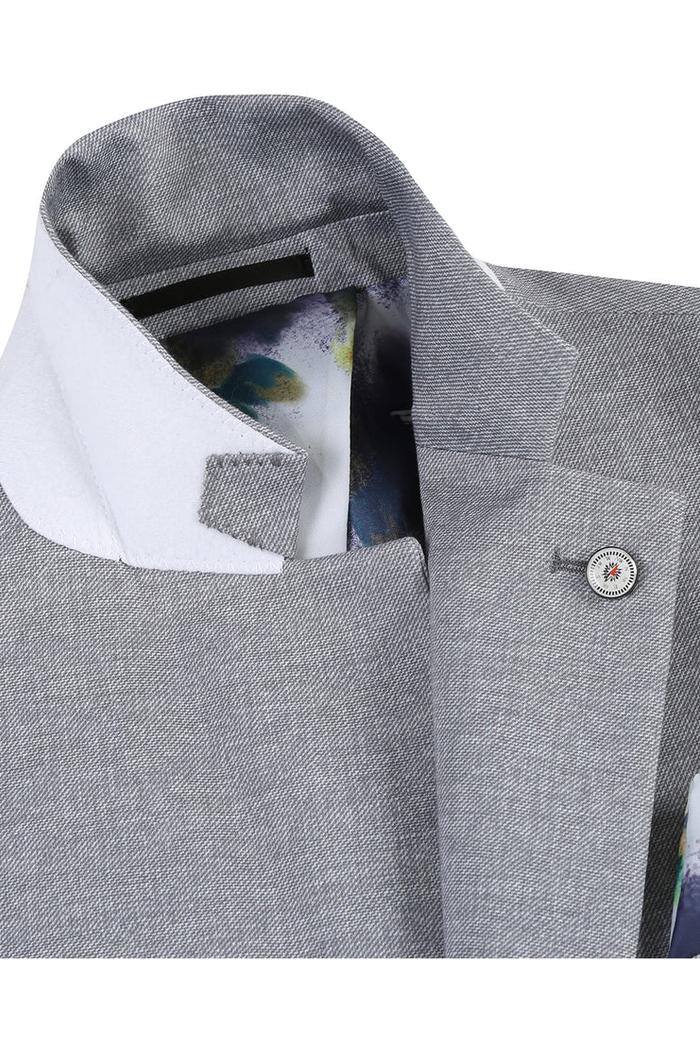 Grey Textured Sports Jacket