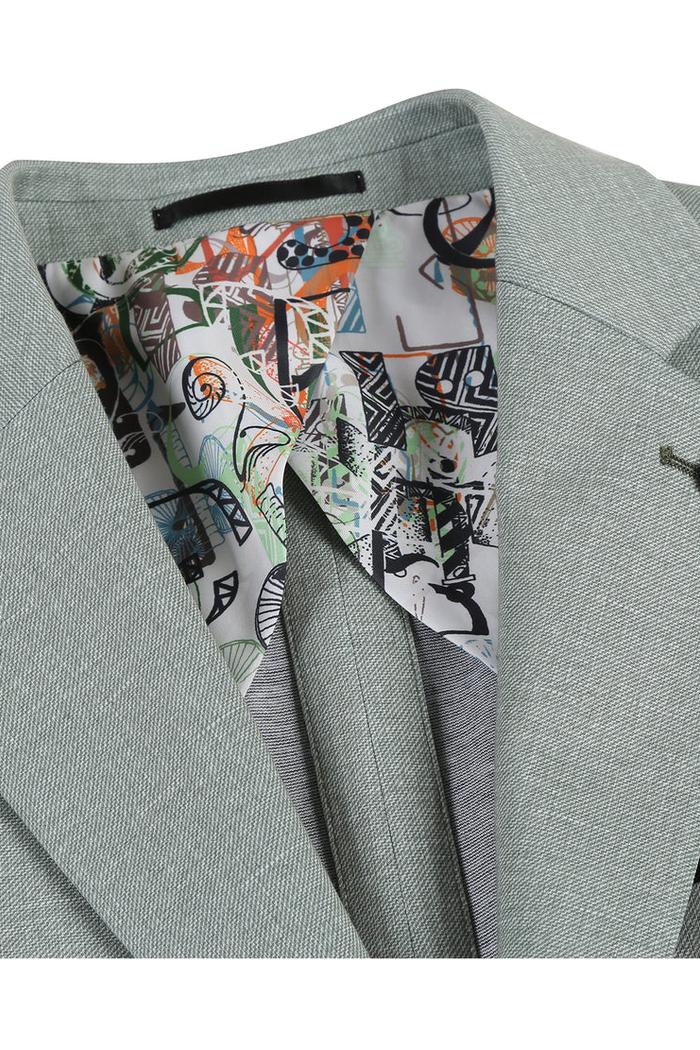 Light Green Textured Sports Jacket