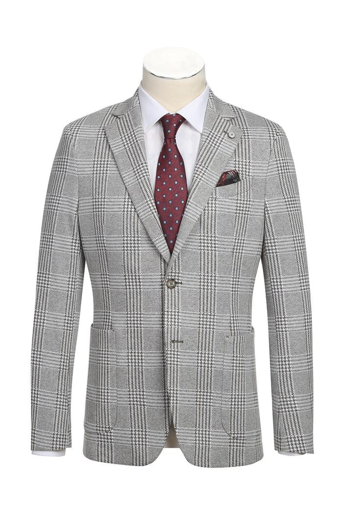 Grey Windowpane Sports Jacket