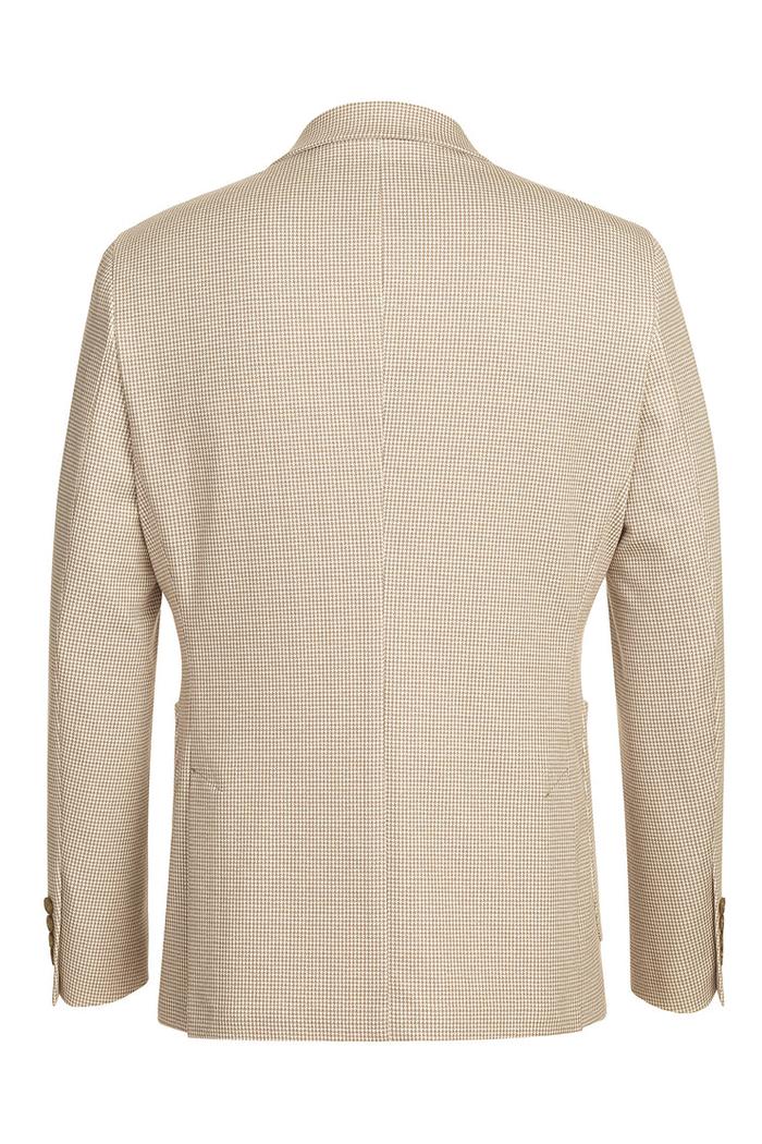 Beige Houndstooth Sports Jacket
