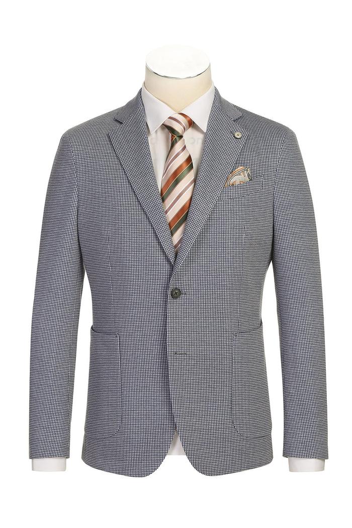 Blue Houndstooth Sports Jacket