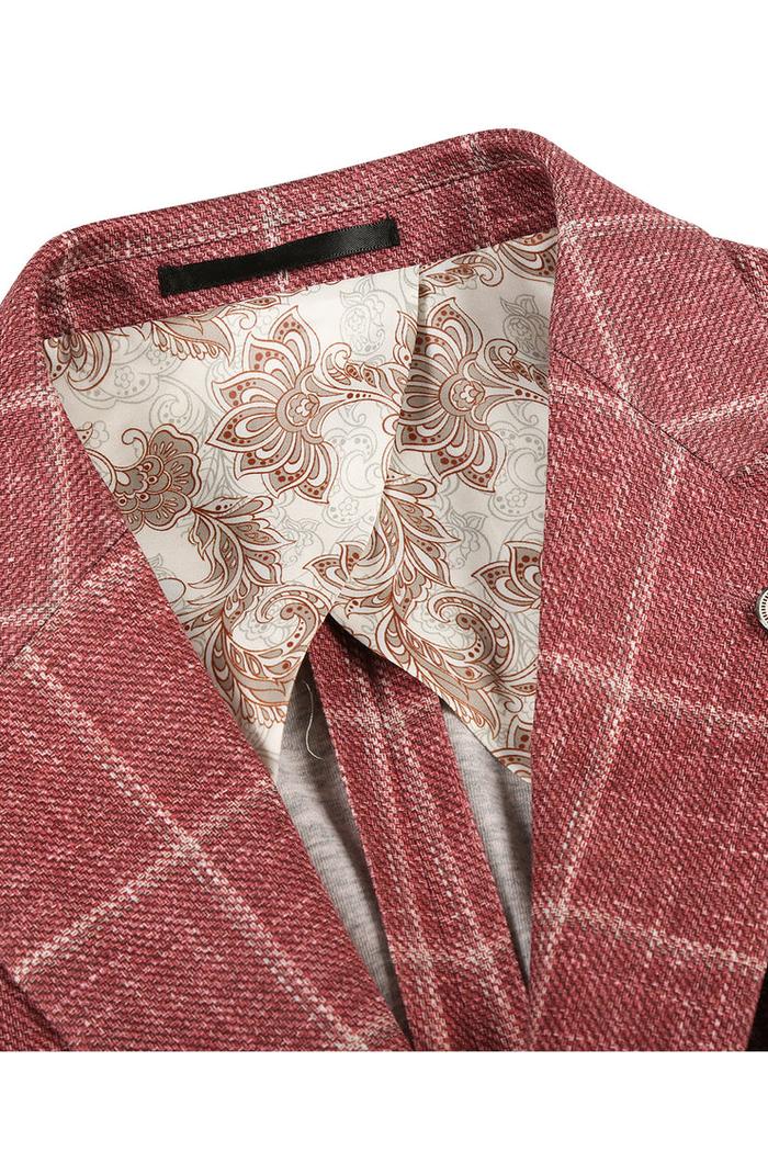 Crimson Windowpane Sports Jacket