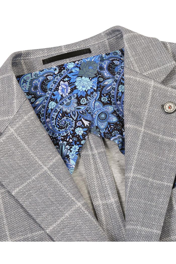 Grey Windowpane Sports Jacket