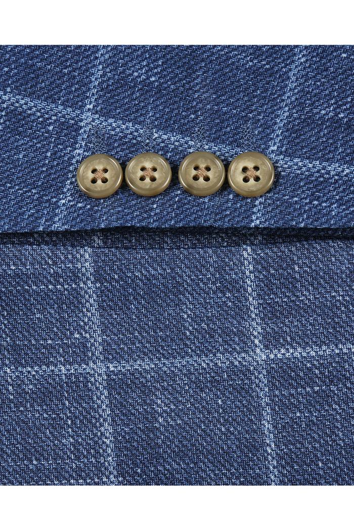 Blue Windowpane Sports Jacket