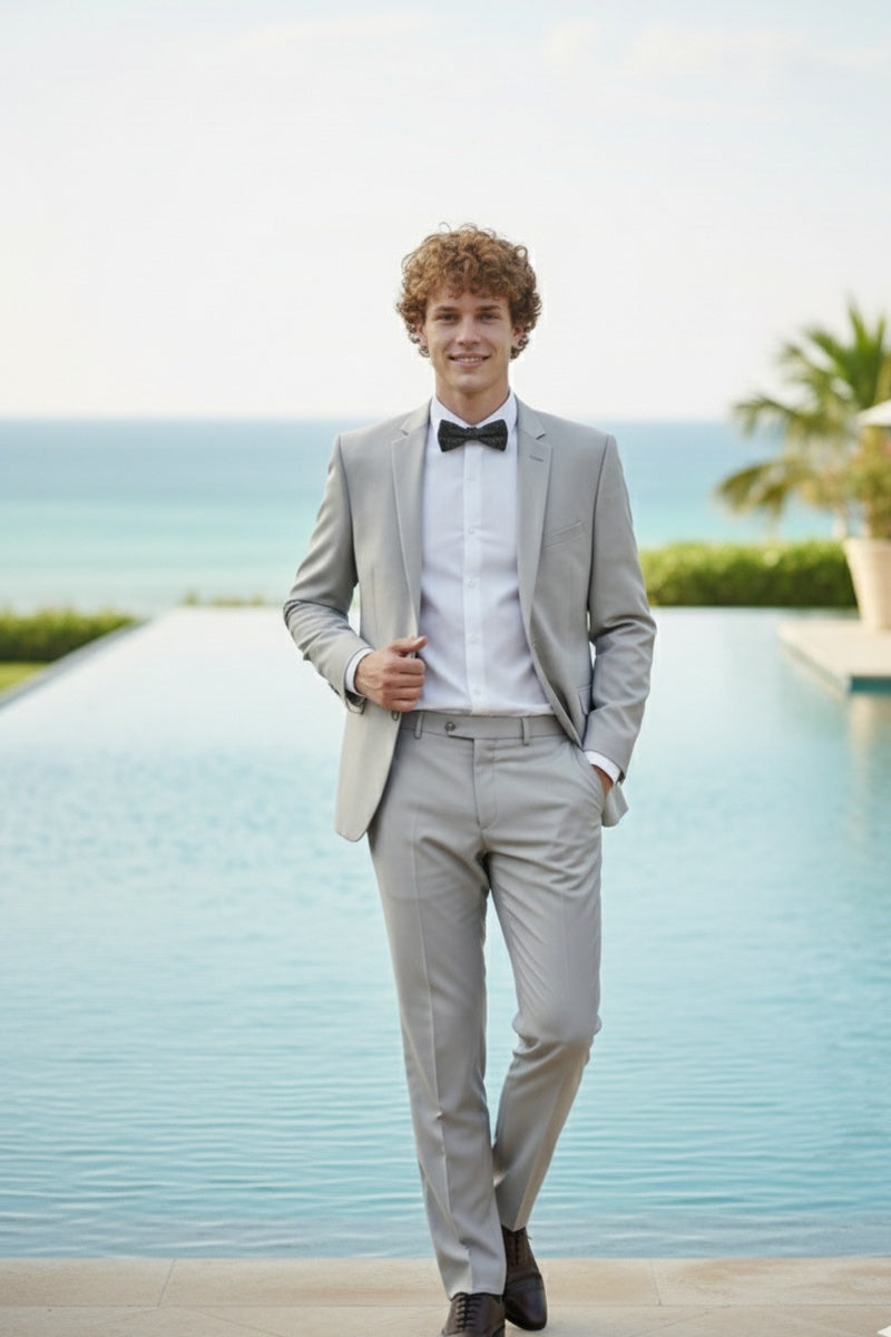 "Rafael" Beige 2-Button Notch Suit (2-Piece Set)