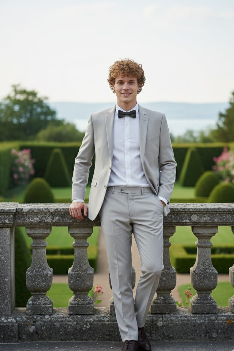 "Rafael" Beige 2-Button Notch Suit (2-Piece Set)