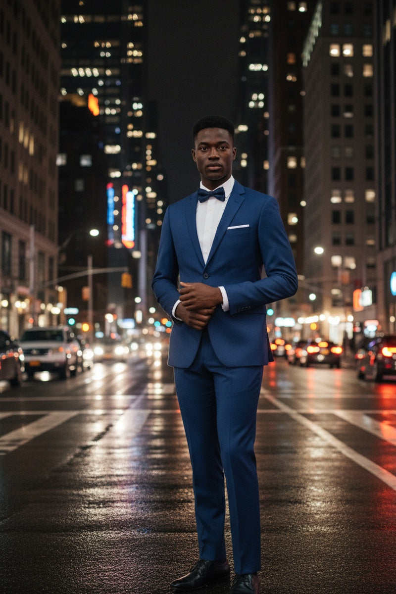 "Rafael" Royal Blue 2-Button Notch Suit (2-Piece Set)