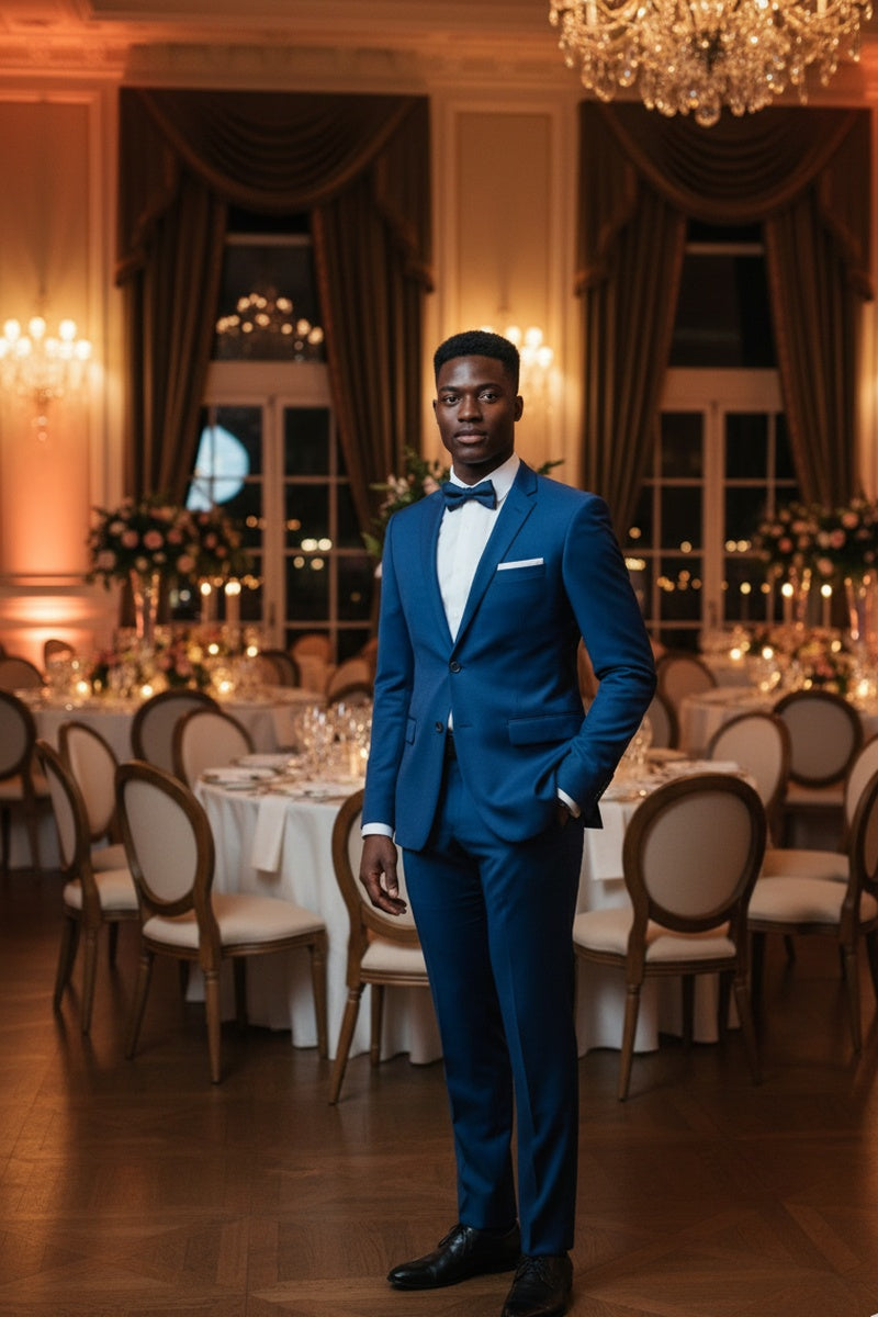 "Rafael" Royal Blue 2-Button Notch Suit (2-Piece Set)