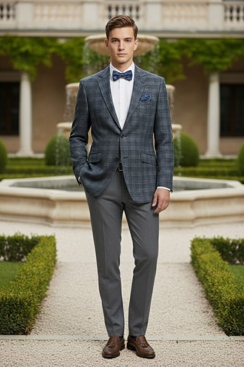 Grey Windowpane Sports Jacket