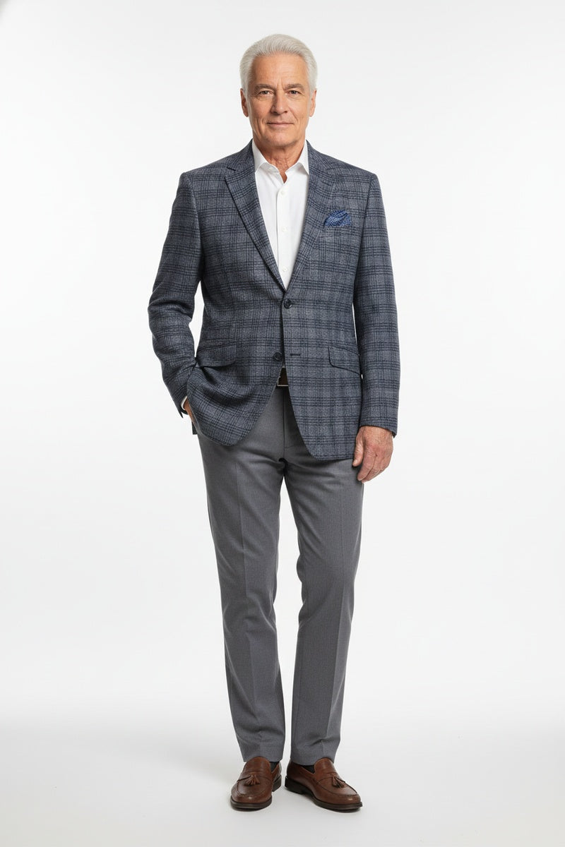 Grey Windowpane Sports Jacket