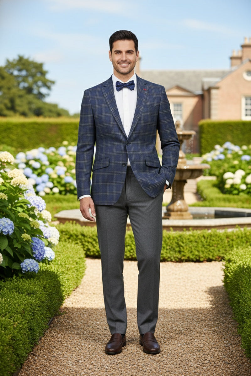 Blue Windowpane Sports Jacket