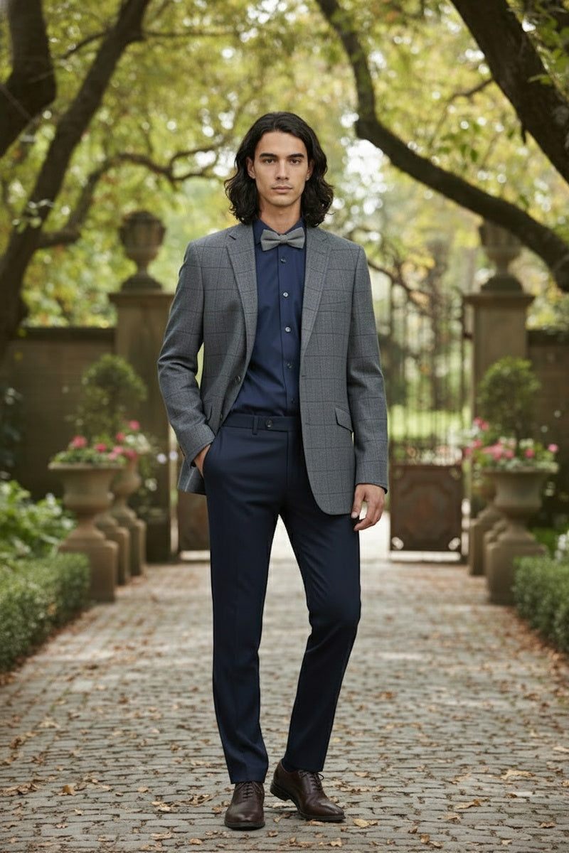 Grey Windowpane Sports Jacket