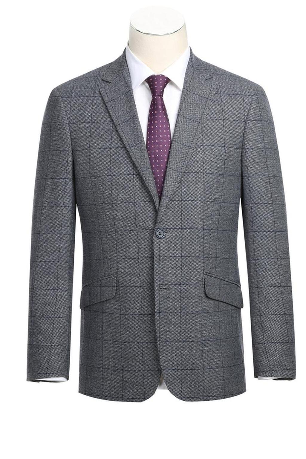 Grey Windowpane Sports Jacket