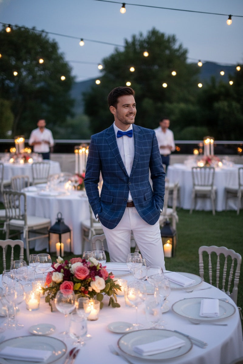 Blue Windowpane Sports Jacket