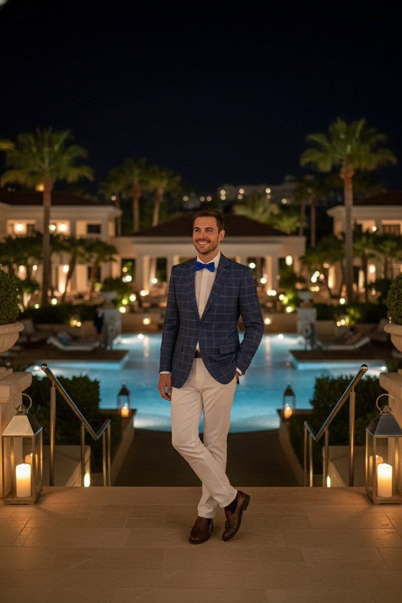 Blue Windowpane Sports Jacket