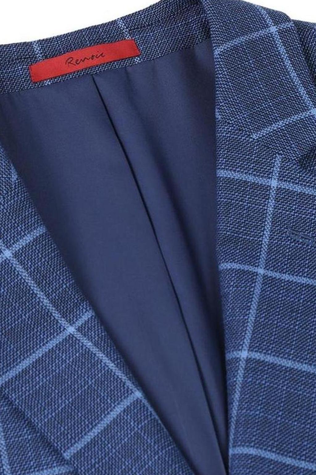 Blue Windowpane Sports Jacket