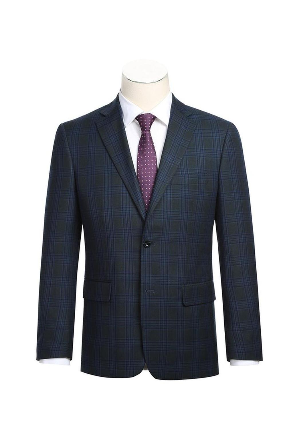 Navy Windowpane Sports Jacket