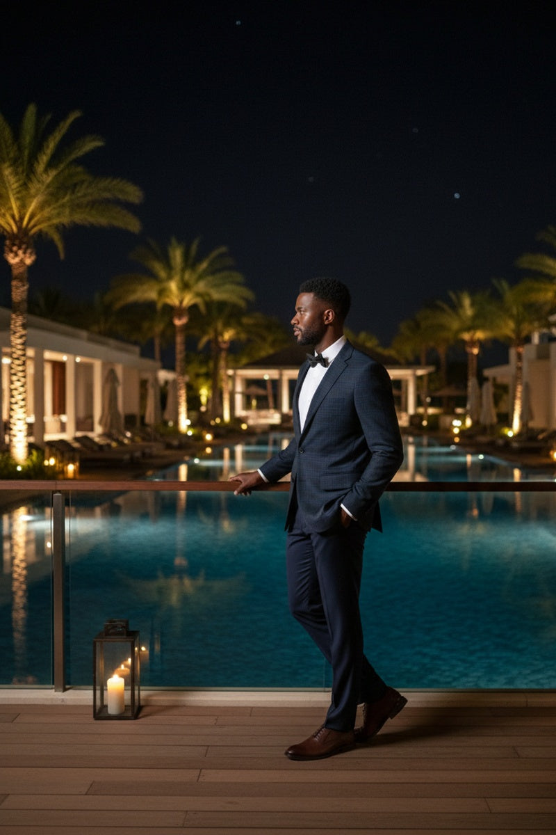 Navy Windowpane Sports Jacket
