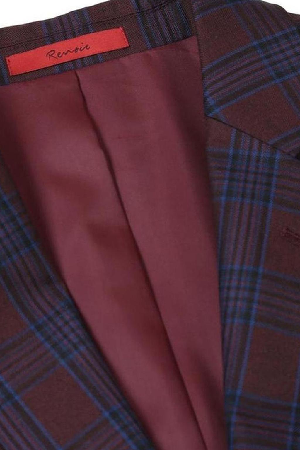 Burgundy Windowpane Sports Jacket