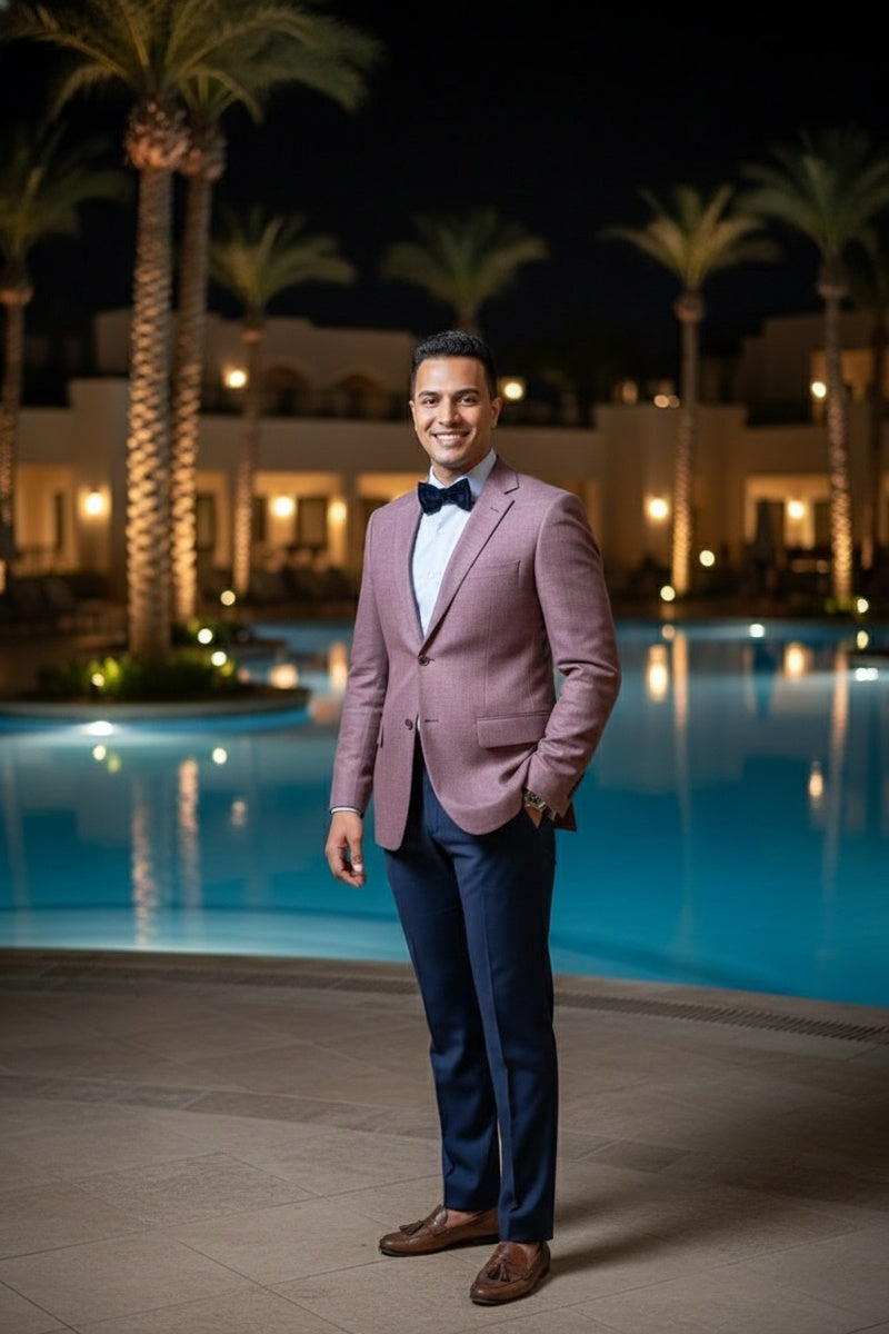 Wine Solid Sports Jacket
