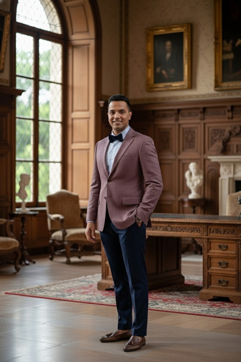 Wine Solid Sports Jacket