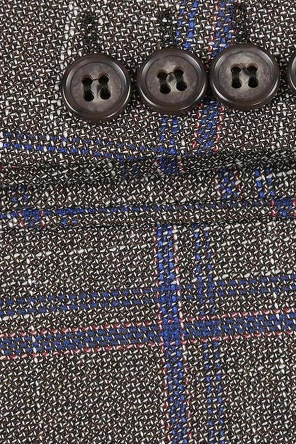Brown Windowpane Sports Jacket