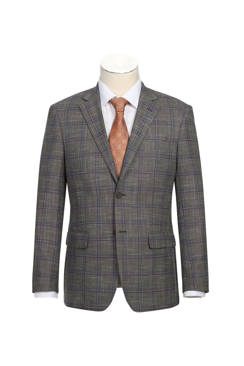 Brown Windowpane Sports Jacket