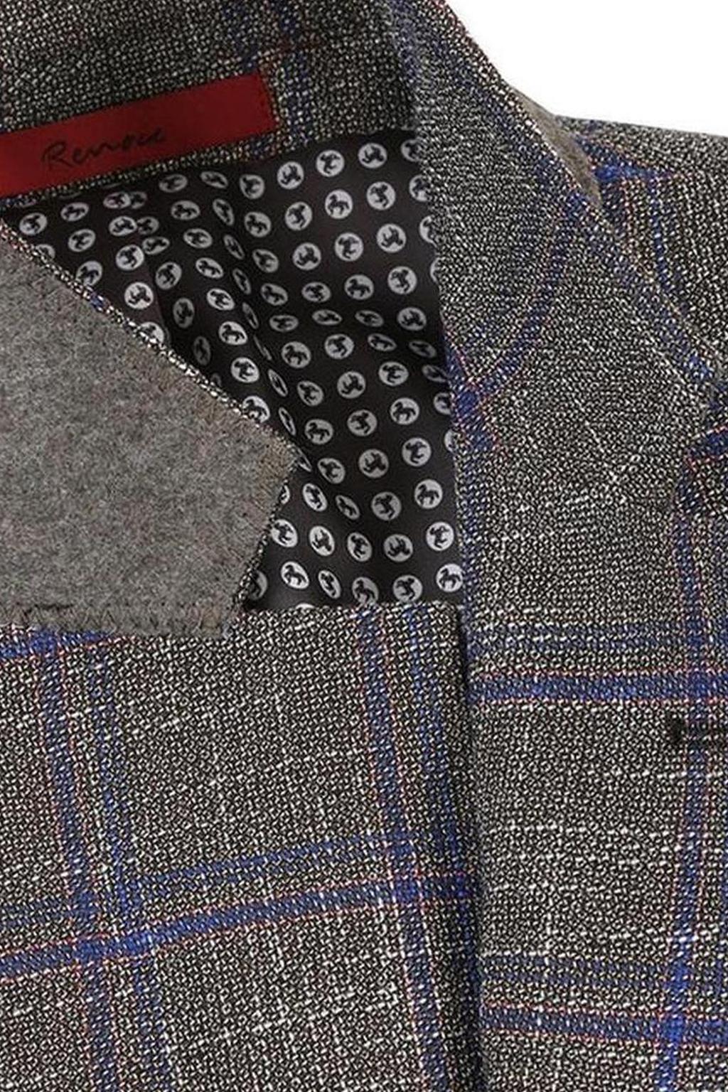 Brown Windowpane Sports Jacket