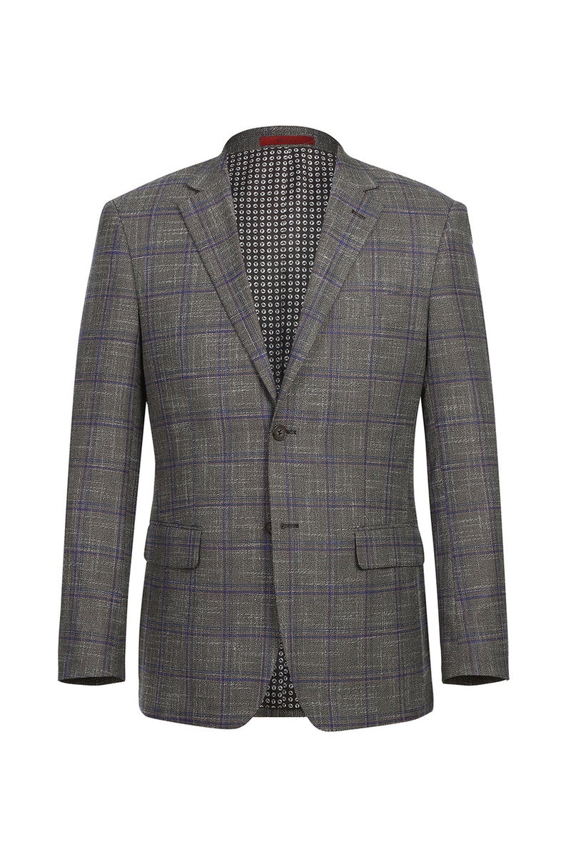 Brown Windowpane Sports Jacket