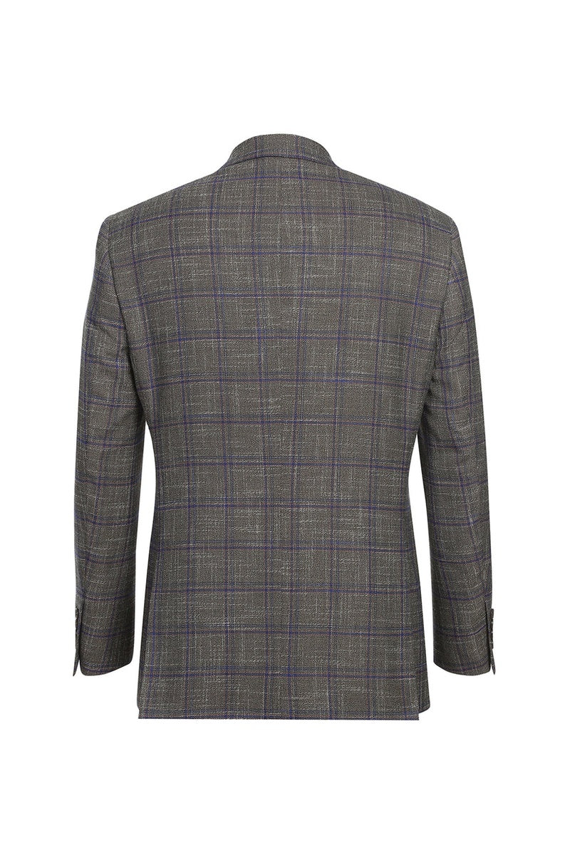 Brown Windowpane Sports Jacket