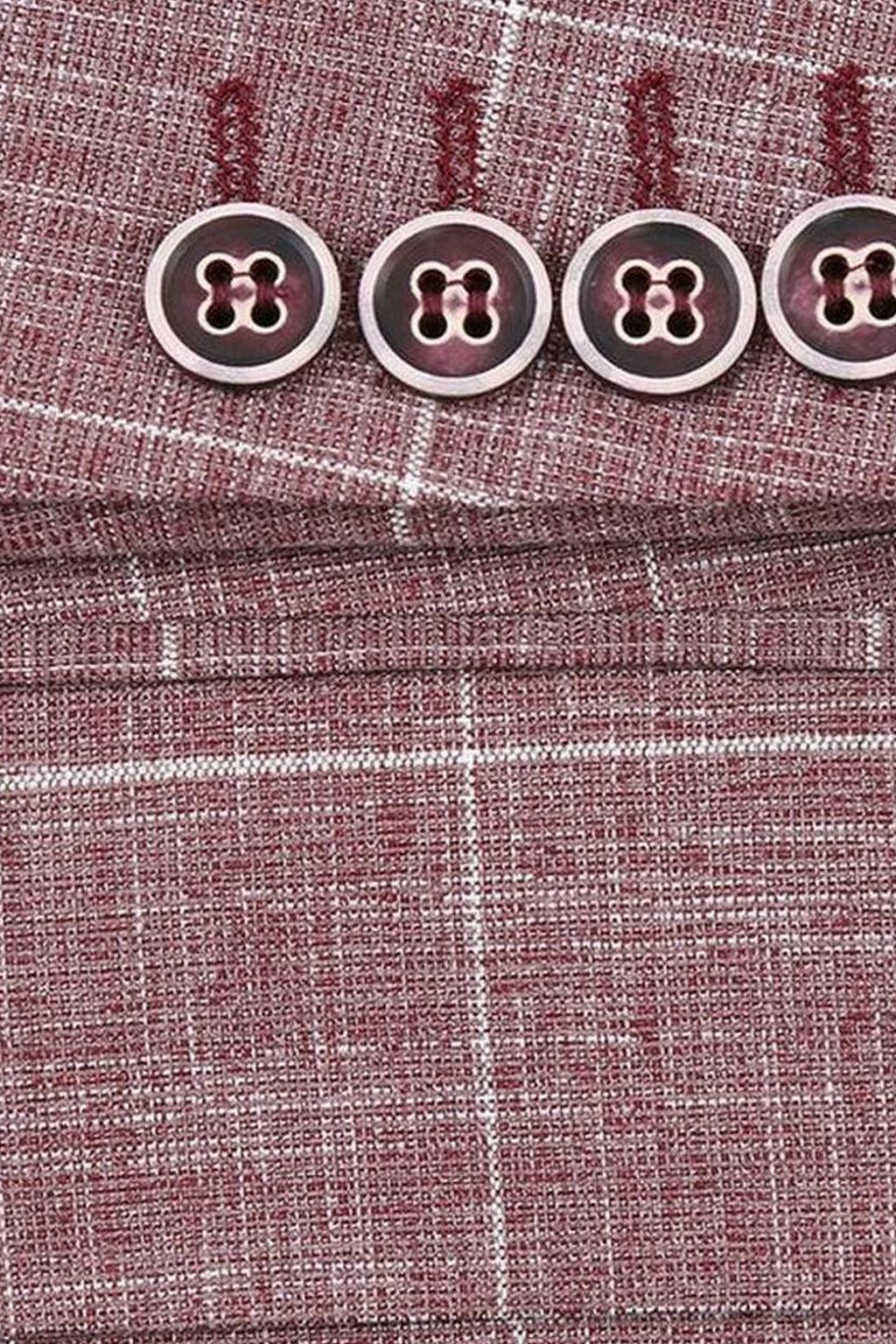 Wine Windowpane Sports Jacket