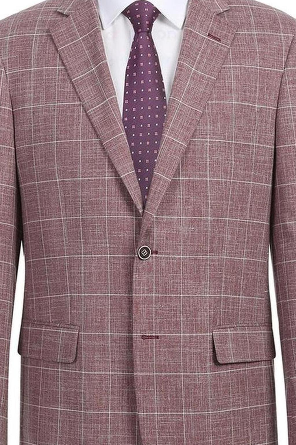 Wine Windowpane Sports Jacket