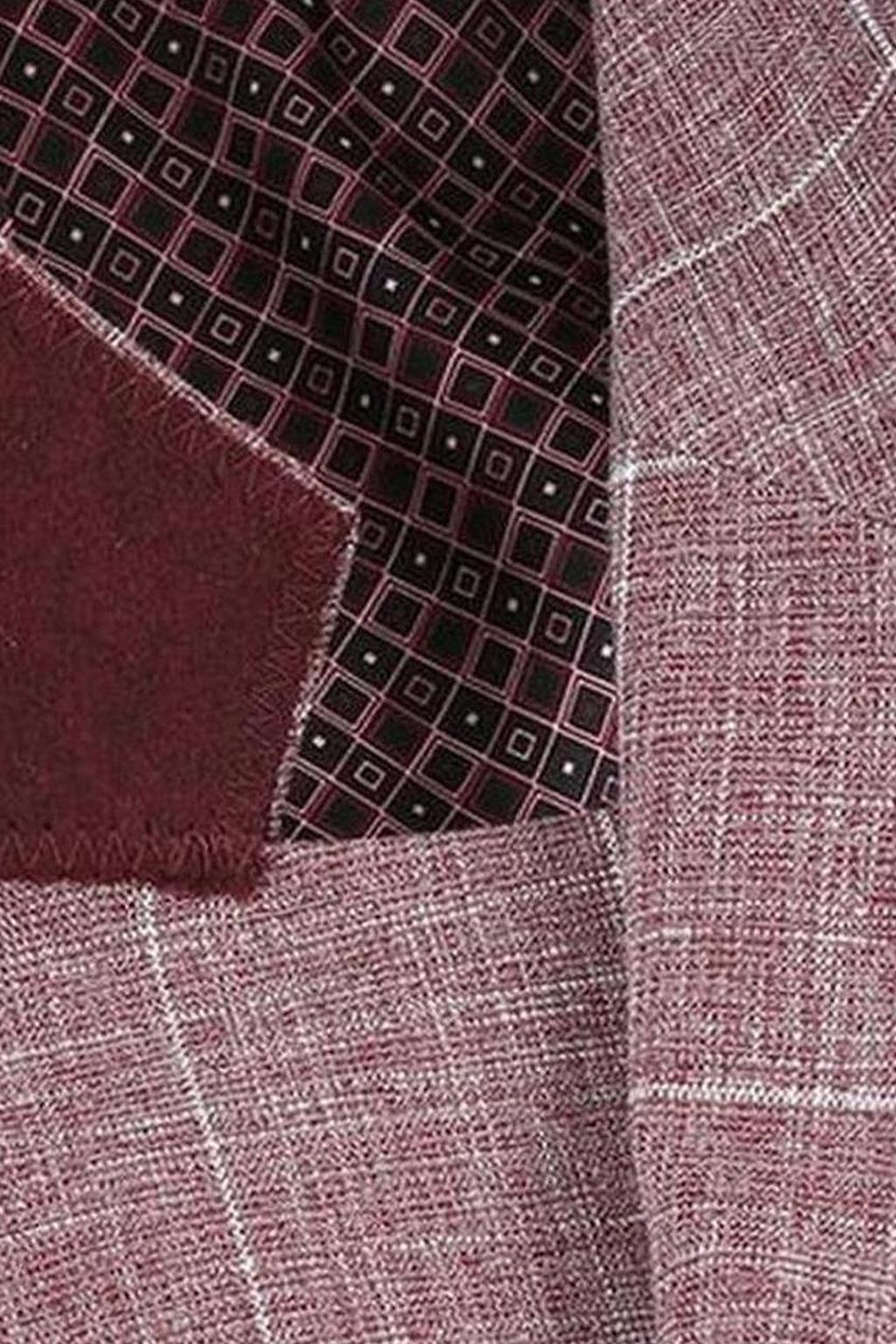 Wine Windowpane Sports Jacket