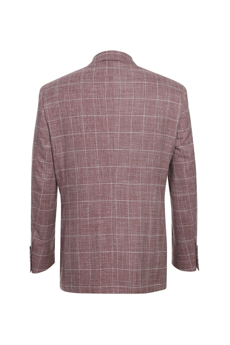 Wine Windowpane Sports Jacket