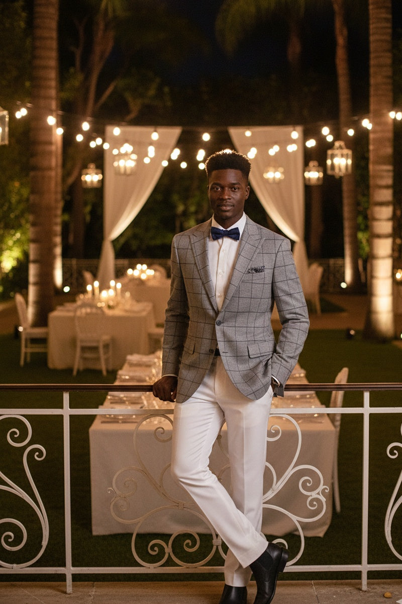 Grey Windowpane Sports Jacket