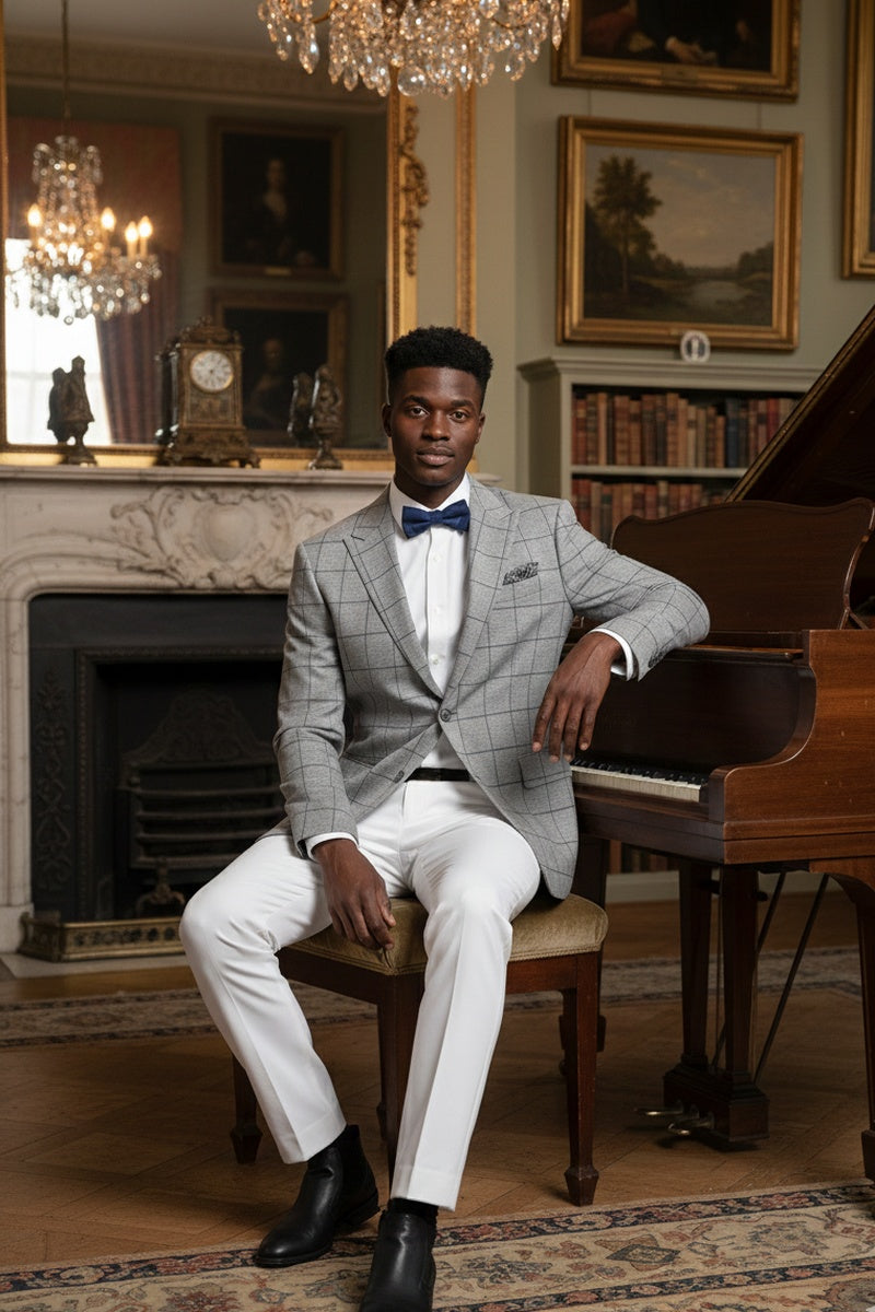 Grey Windowpane Sports Jacket