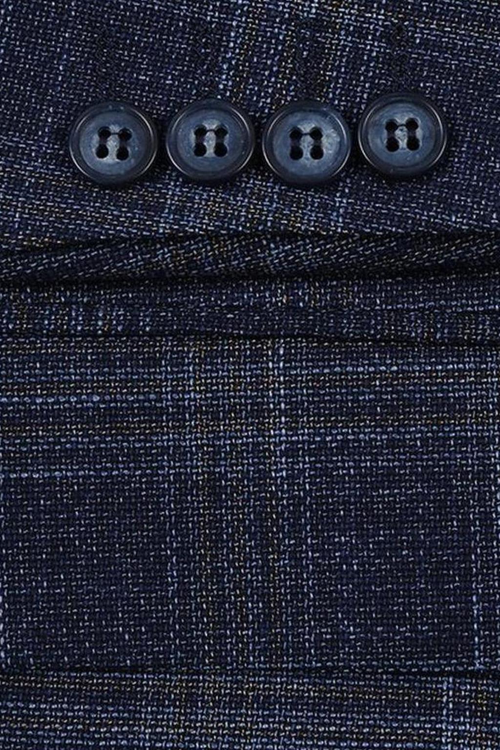 Navy Windowpane Sports Jacket