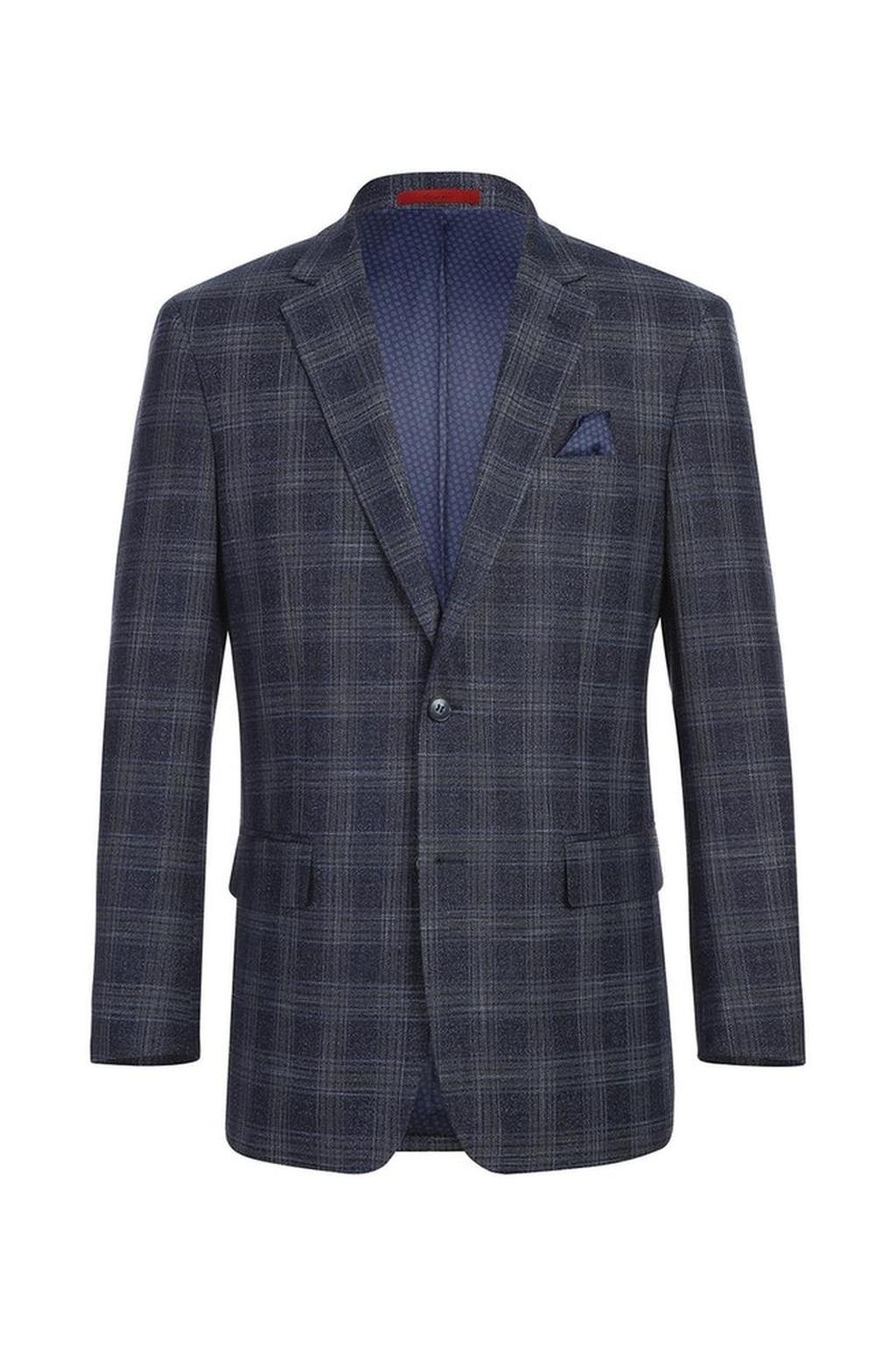 Navy Windowpane Sports Jacket