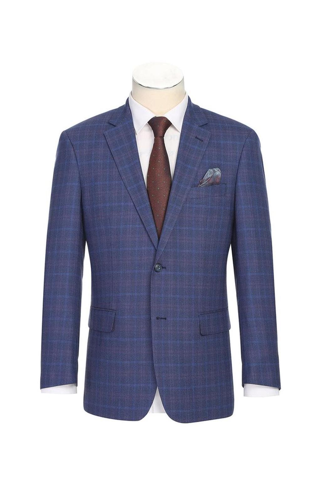 Blue Windowpane Sports Jacket