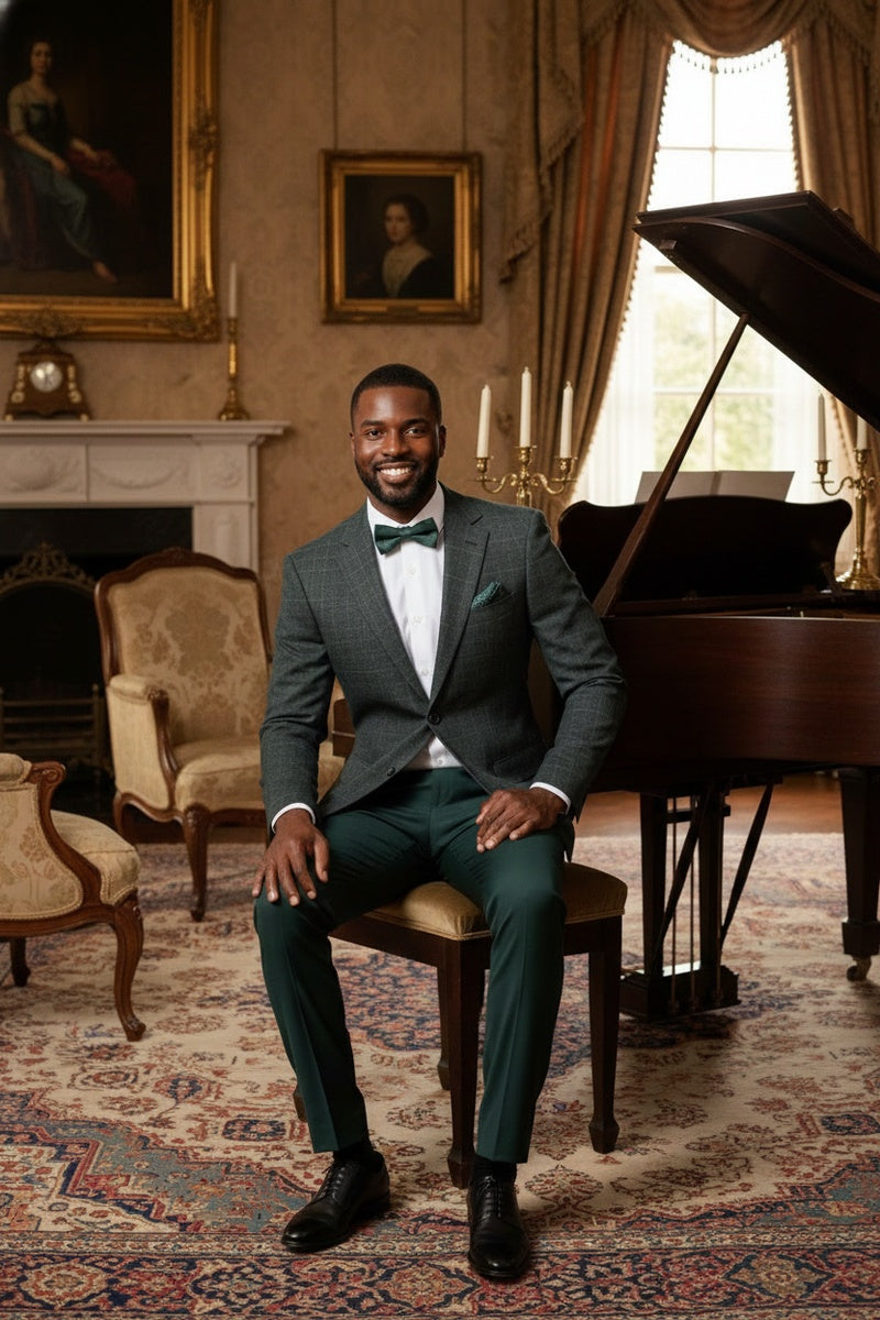 Green Windowpane Sports Jacket