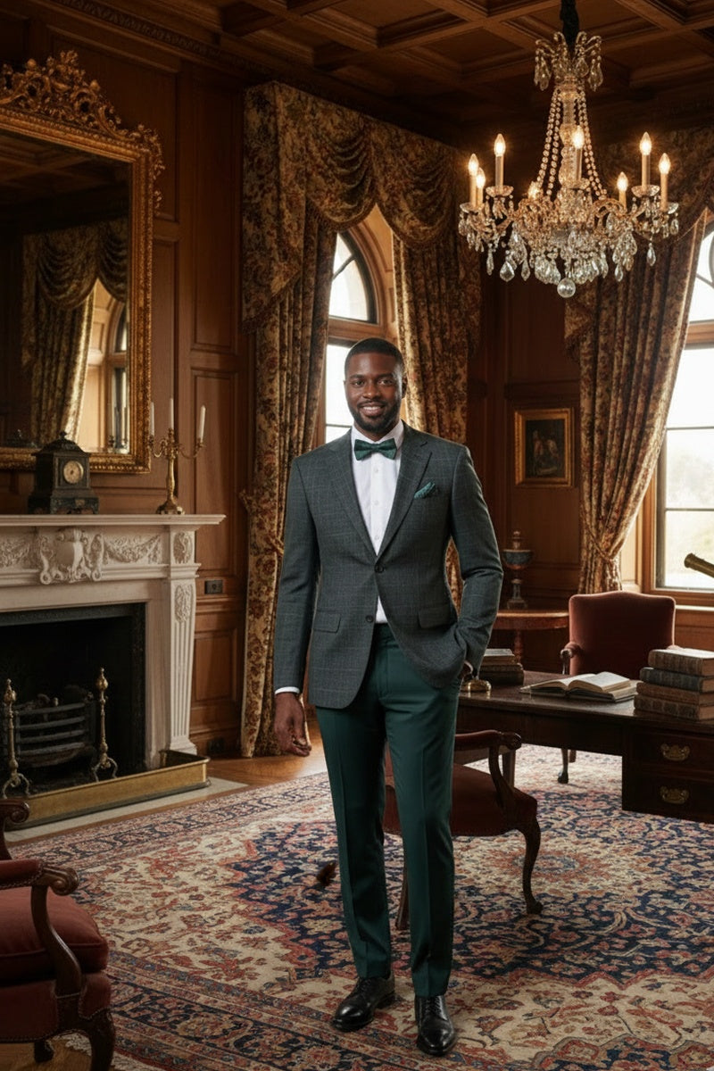Green Windowpane Sports Jacket