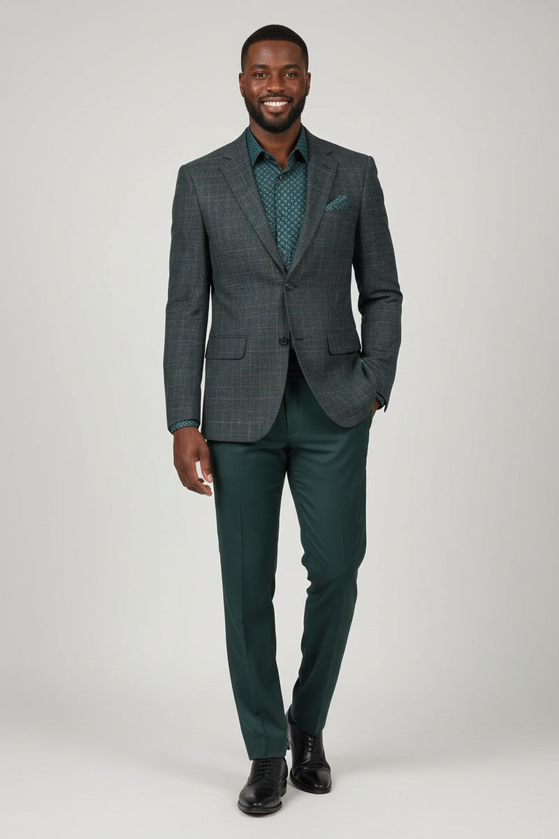 Green Windowpane Sports Jacket
