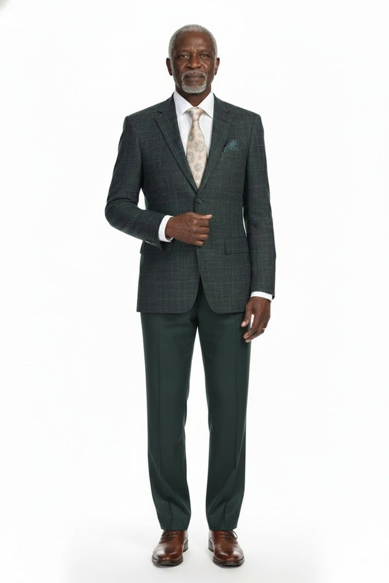 Green Windowpane Sports Jacket