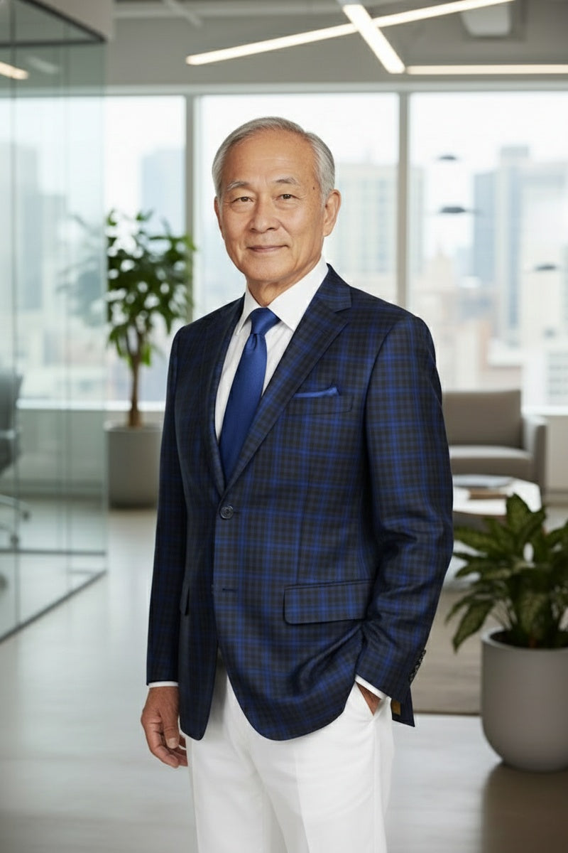 Blue Windowpane Sports Jacket